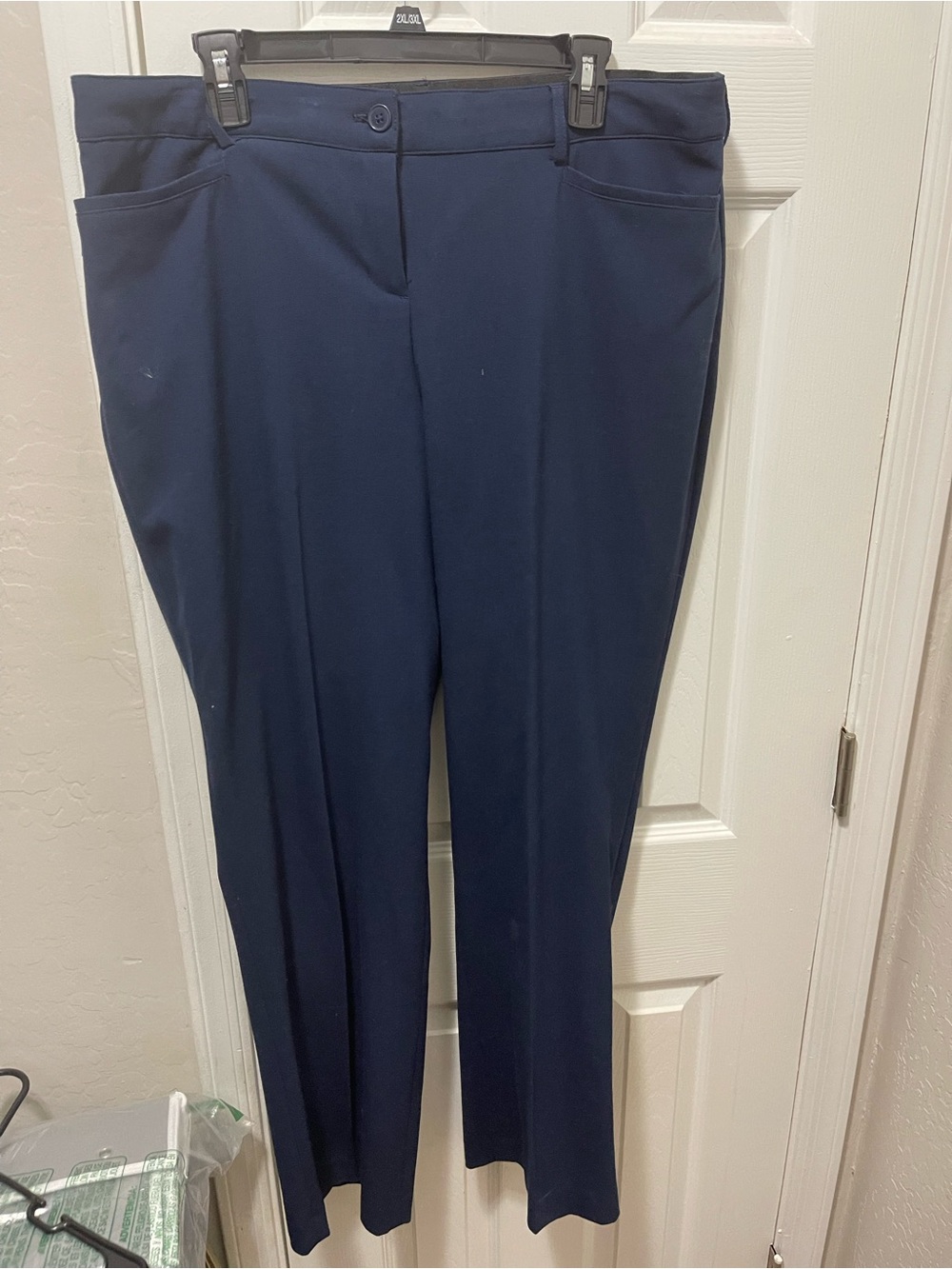 Lane Bryant Navy Straight-Leg Dress Pants